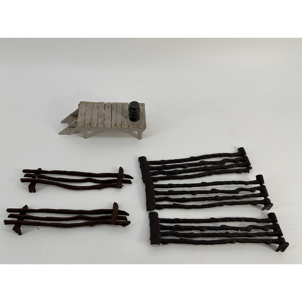 Vintage Marx Bar M Ranch Brown Split Rail Fence‎ Horse Corral Lot